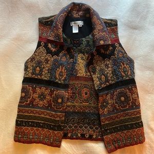 Vintage Coldwater Creek embroidered vest